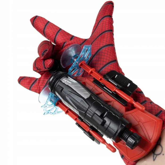 Manusa Spiderman pentru copii VarioShop®, lansator si 3 sageti cu ventuze, material textil, 15.5 x 7.5 x 5.5 cm [1]