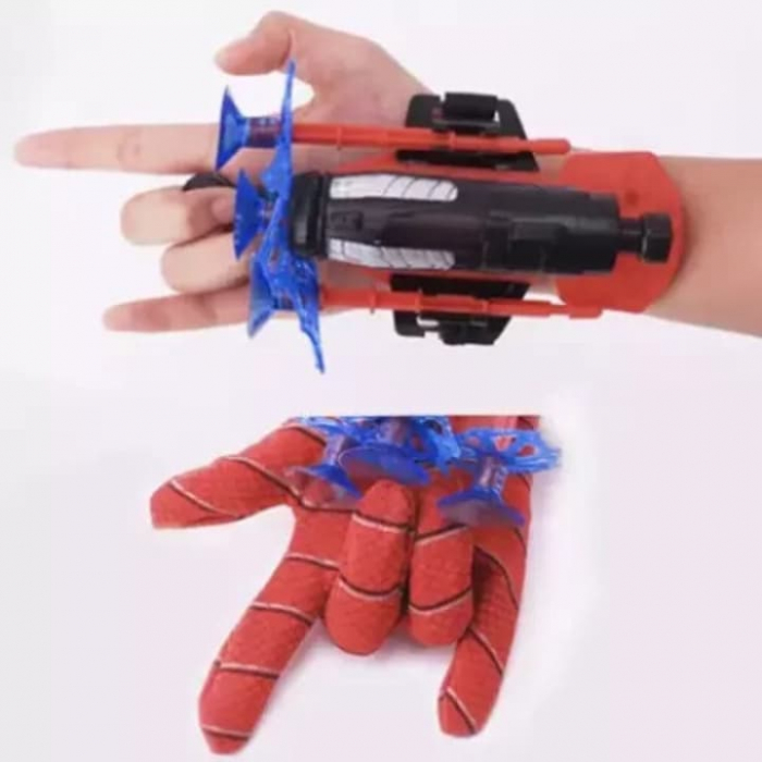 Manusa Spiderman pentru copii VarioShop®, lansator si 3 sageti cu ventuze, material textil, 15.5 x 7.5 x 5.5 cm [6]