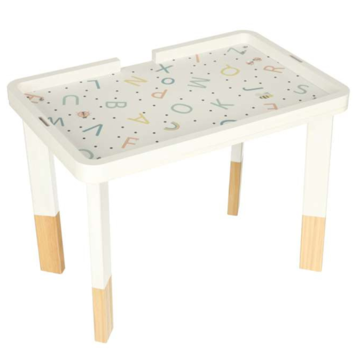 Masa educativa interactiva din lemn VarioShop®, cu xilofon, labirint, pinioane, sortator forme si jocuri motorii, masa multifunctionala pentru copii 3 ani+, 47.5x29.5x37 cm [3]