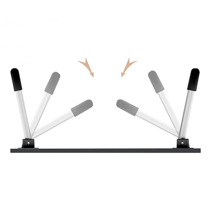 Masa Pliabila MultiFunctionala VarioShop®, Pentru Laptop sau Mic-Dejun la Pat, Suport pentru Tableta/Telefon/Pahar, Dimensiune 28 x 60 x 40cm, Bej [9]