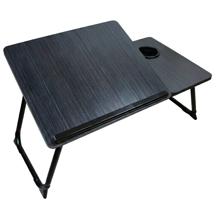 Masa pliabila pentru laptop VarioShop®, multifunctionala, pentru lucru si studiu, blat reglabil 5 pozitii, suport pahar, picioare antiderapante, 56x33 cm, negru [8]