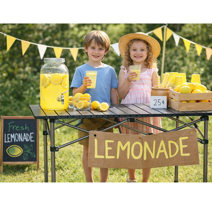 Masa turistica pliabila, cu cadru din aluminiu si geanta de transport Varioshop, impermeabila, pentru camping, gradina si calatorii, cu picioare antiderapante , 118x55x50 cm, neagra [3]