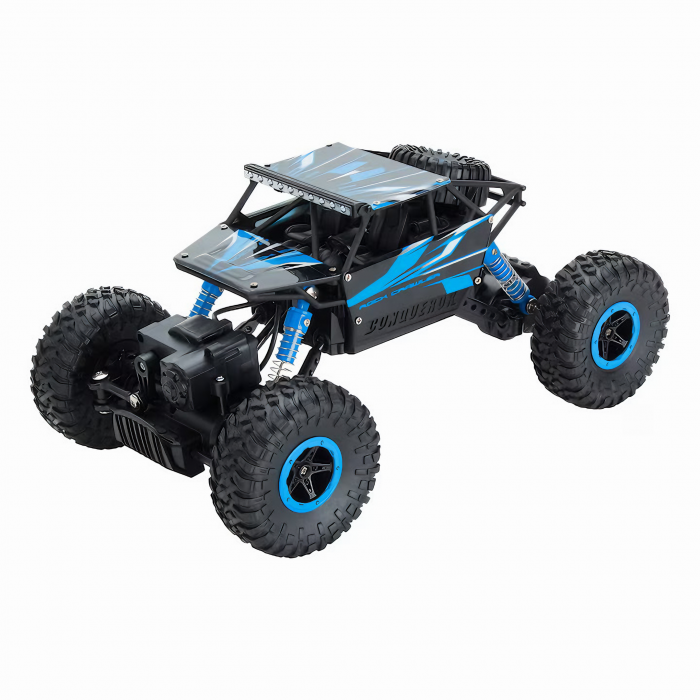 Masina cu Telecomanda VarioShop® pentru Aventuri Off-Road 4x4, Controlata de la Distanta, Rezistenta la Apa si Impact, cu Design Modern, Albastra, Lungime de 27 cm, Ideala pentru copii [15]
