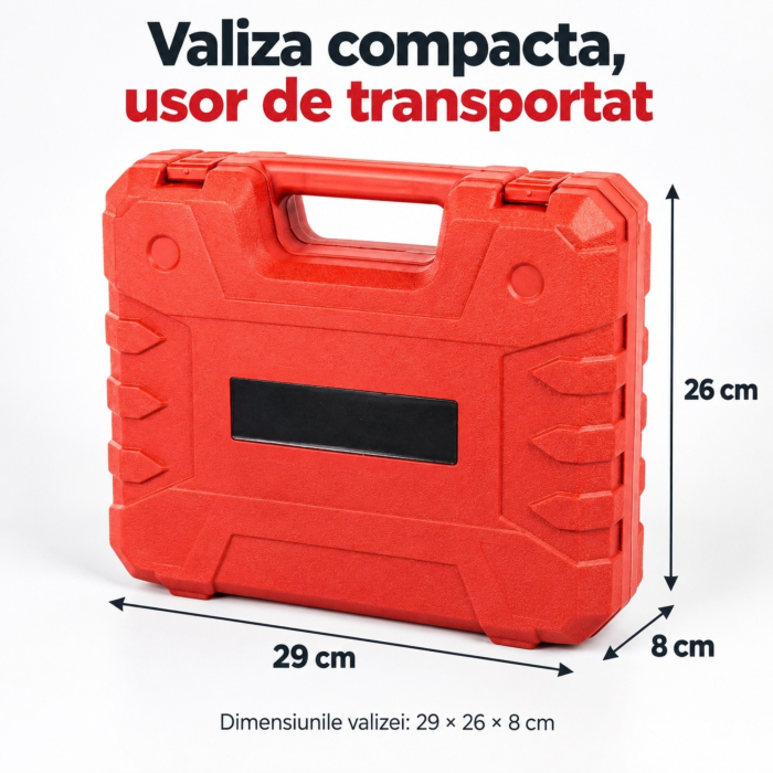 Masina de gaurit si insurubat VarioShop®, brushless, 12V, 28 Nm, 2 acumulatori Li-Ion 2Ah, 2 viteze, 18+1 trepte, mandrina 10 mm, 24 accesorii si valiza [2]