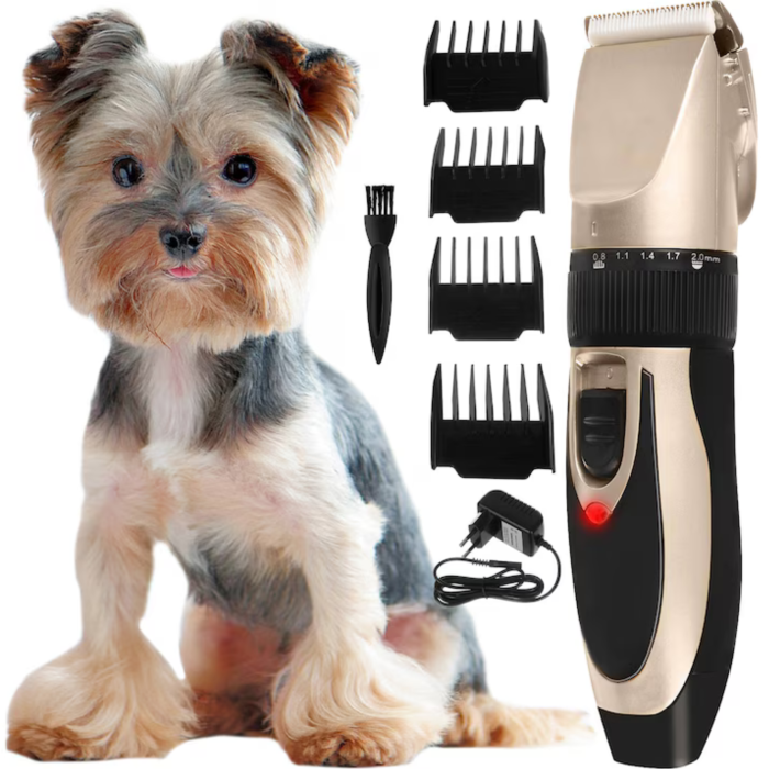 Masina de Tuns Caini Varioshop, 100-240V, Reglaj 0.8-2 mm, 4 Piepteni 3/6/9/12 mm, Kit Grooming Profesional pentru Animale, Tuns Usor si Silentios [10]