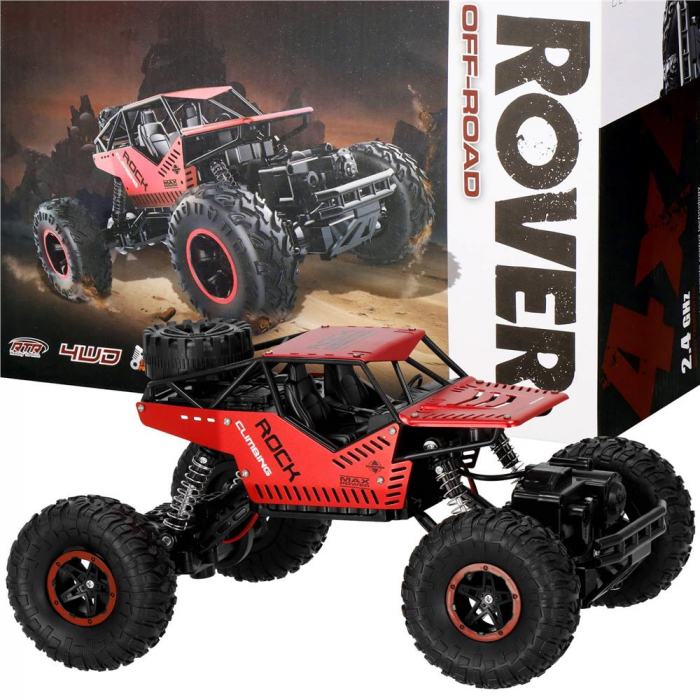 Masina Monster Truck Off-Road VarioShop®, 4×4, telecomanda, 26x14x17cm, rosu si negru [8]