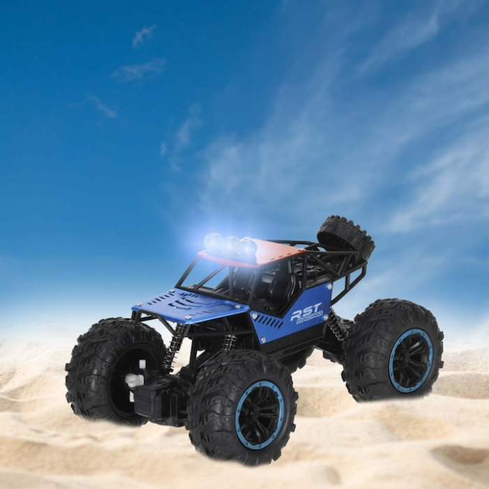 Masina RC Off-Road Climbing Rover VarioShop®, 2.4GHz, roti mari antiderapante, amortizoare, lumini LED albastre, baterie reincarcabila, model RTR, 30 min autonomie, vehicul teren accidentat [6]