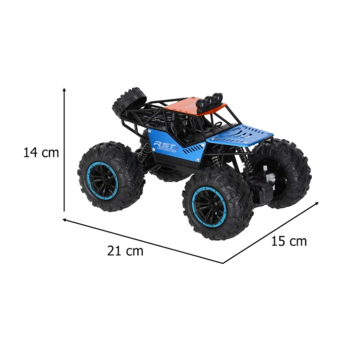 Masina RC Off-Road Climbing Rover VarioShop®, 2.4GHz, roti mari antiderapante, amortizoare, lumini LED albastre, baterie reincarcabila, model RTR, 30 min autonomie, vehicul teren accidentat [9]