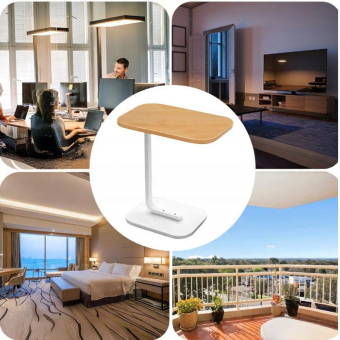 Masuta Cafea Forma C Varioshop, Alba, 40x30x60 cm, Masa Laterala pentru Canapea si Laptop, Design Modern, Cadru Metal si Blat Rezistent pentru Living si Dormitor [7]