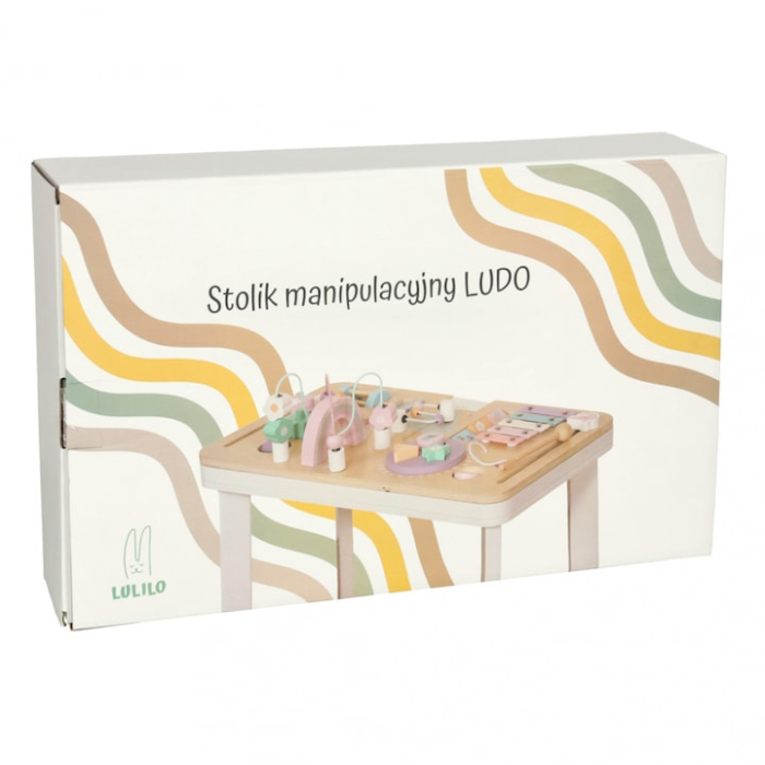 Masuta de activitati pentru copii, pink pastel tip montessori, dimensiune 47.5 x 29.5 x 37 cm [2]