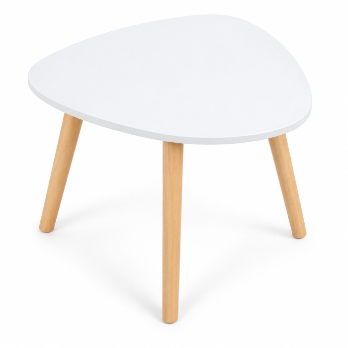 Masuta triunghiulara VarioShop®, pentru cafea si decor, compacta, cu picioare din lemn natural, 40 x 40 x 40 cm [9]