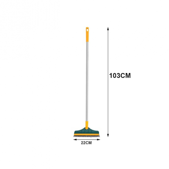 Matura/Perie multifunctionala cu peri duri din nailon VarioShop®, Pentru podele, gresie, faianta, marmura, sticla, colturi de baie, Echipata cu racleta pentru geam sau podele, Varf reglabil 120 grade [16]