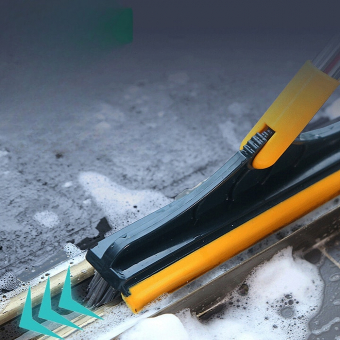 Matura/Perie multifunctionala cu peri duri din nailon VarioShop®, Pentru podele, gresie, faianta, marmura, sticla, colturi de baie, Echipata cu racleta pentru geam sau podele, Varf reglabil 120 grade [11]