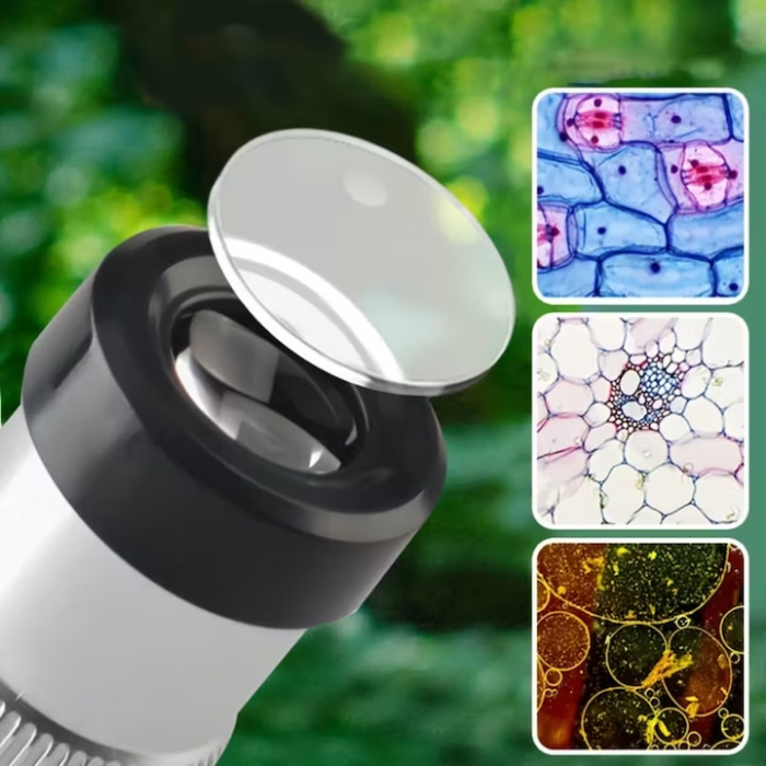 Microscop educational pentru copii VarioShop®, 1200x cu iluminare LED, reglaj inclinare si set complet de accesorii pentru experimente stiintifice [7]