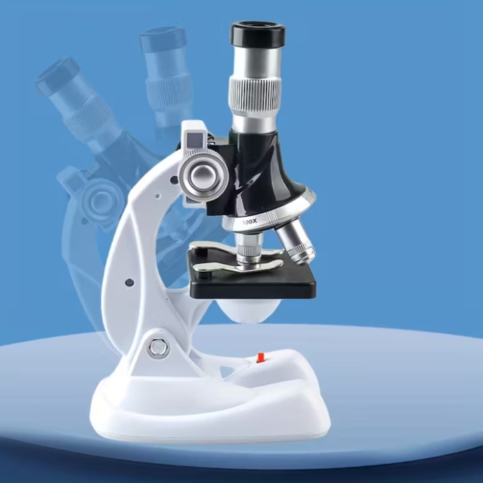 Microscop educational pentru copii VarioShop®, 1200x cu iluminare LED, reglaj inclinare si set complet de accesorii pentru experimente stiintifice [5]