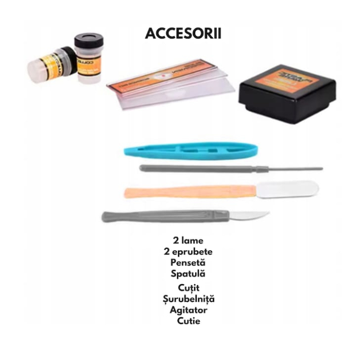 Microscop stiintific pentru copii VarioShop®, iluminare LED, cap rotativ, trei tipuri de marire, inaltime reglabila, lampa pentru iluminat, set complet cu accesorii [7]