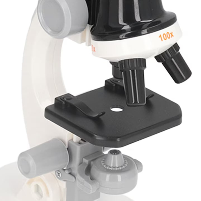 Microscop stiintific pentru copii VarioShop®, iluminare LED, cap rotativ, trei tipuri de marire, inaltime reglabila, lampa pentru iluminat, set complet cu accesorii [15]