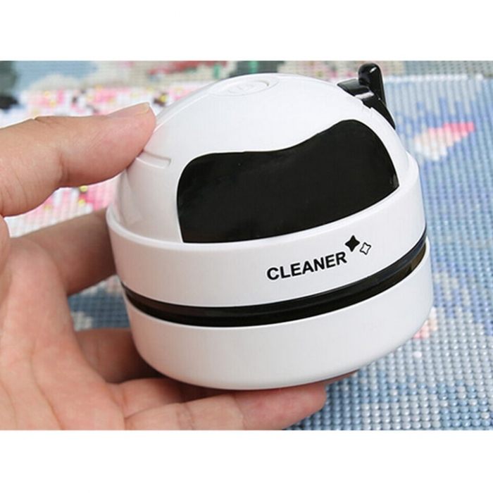 Mini aspirator portabil VarioShop®, pentru laptop, tastatura, masina, baterie reincarcabila, design compact, usor de utilizat, 8.5 x 7 cm, Alb [14]
