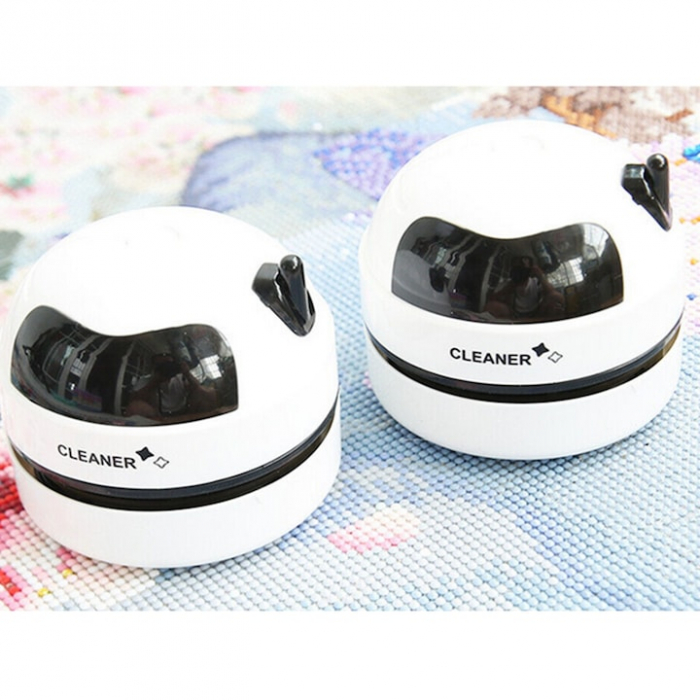 Mini aspirator portabil VarioShop®, pentru laptop, tastatura, masina, baterie reincarcabila, design compact, usor de utilizat, 8.5 x 7 cm, Alb [15]