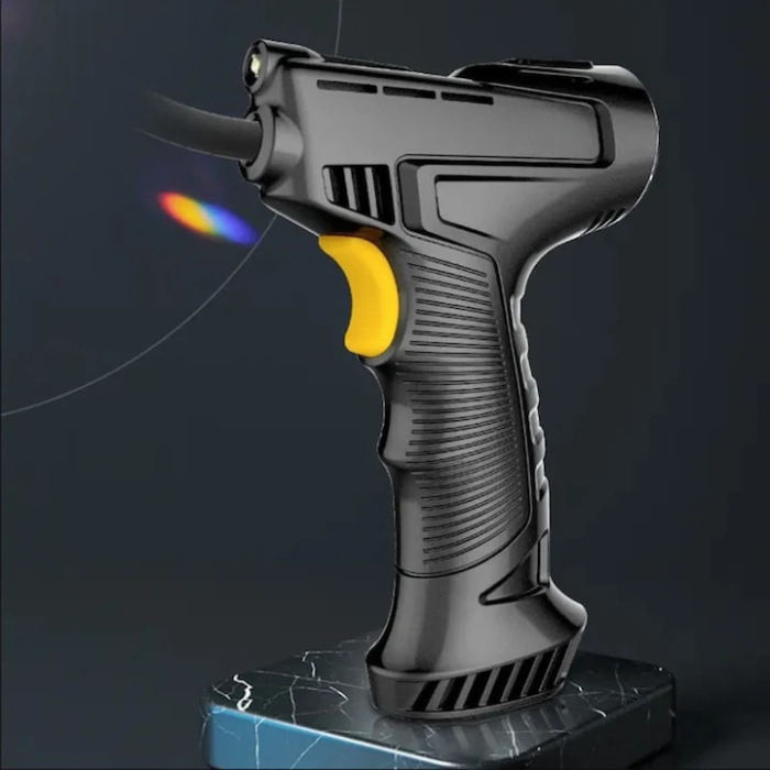 Mini Compresor Auto Portabil Tip Pistol VarioShop®, Cablu 2.8 m, 10 BAR / 150 PSI, Display Digital, Lampa LED [4]
