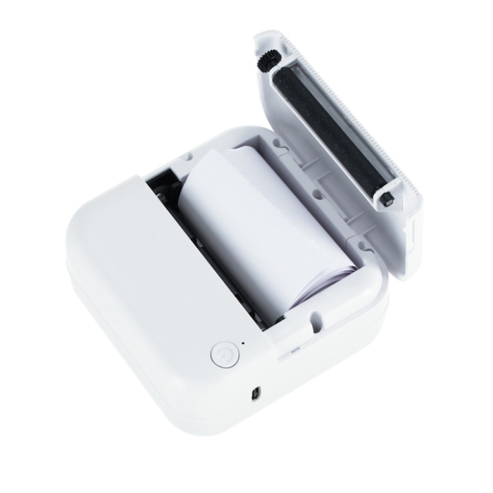 Mini imprimanta termica portabila VarioShop®, Bluetooth, fara cerneala, pentru fotografii, liste si notite, cu baterie reincarcabila si rola inclusa, Alb [15]