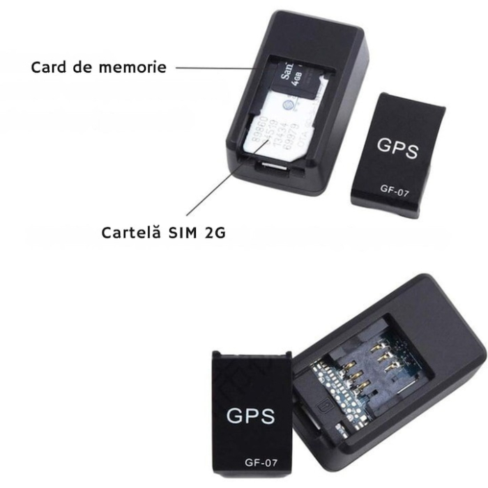 Mini localizator GPS magnetic VarioShop®, cu functie de interceptare, utilizare cu cartela SIM, Negru [5]