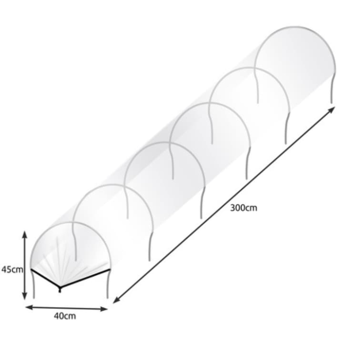 Mini sera de gradina semicirculara VarioShop®, tip tunel, cadu metlic, usor de instalat, pentru protejarea culturilor, protectie UV impotriva radiatiei solare, acces circulatie aer, montare si demonta [9]