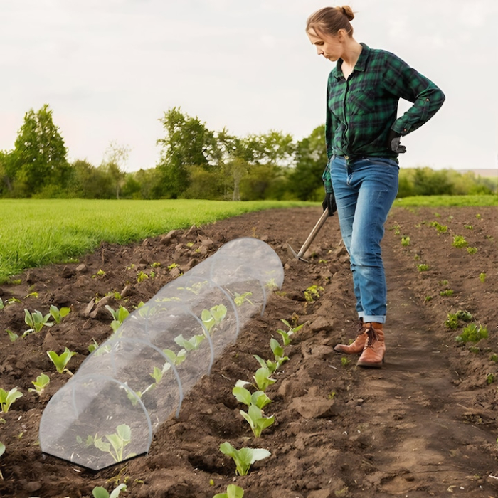 Mini sera de gradina semicirculara VarioShop®, tip tunel, cadu metlic, usor de instalat, pentru protejarea culturilor, protectie UV impotriva radiatiei solare, acces circulatie aer, montare si demonta [7]