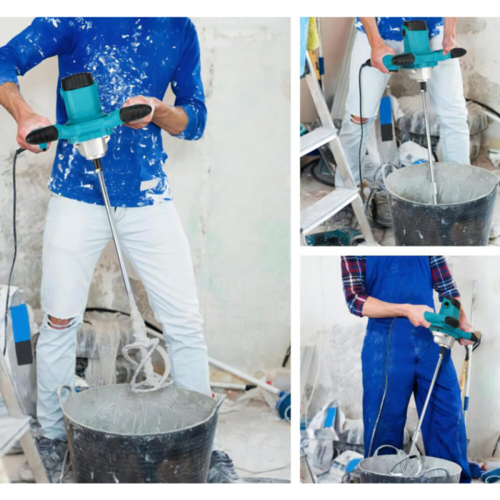 Mixer electric profesional VarioShop® 2800W, albastru, malaxor pentru mortar, adeziv, vopsea și beton, 6 trepte de viteză, motor din cupru, filet M14, utilizare intensiva [7]