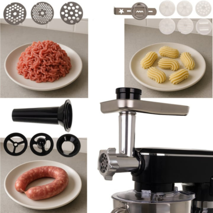 Mixer planetar multifunctional VarioShop® cu bol incalzit, tocator, 1.5L, 2000W, 6 trepte, ecran tactil, 6.2L, accesorii pentru carne, paste si prajituri [2]