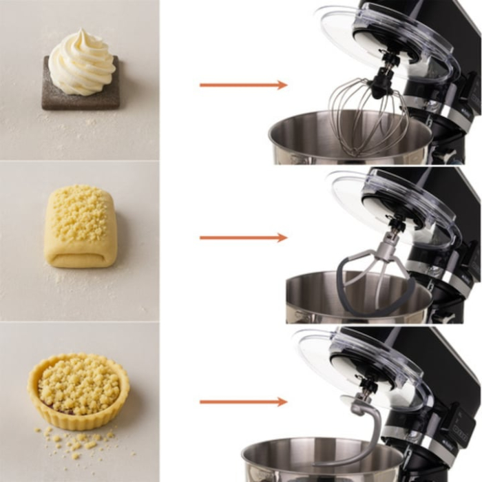 Mixer planetar multifunctional VarioShop® cu bol incalzit, tocator, 1.5L, 2000W, 6 trepte, ecran tactil, 6.2L, accesorii pentru carne, paste si prajituri [3]