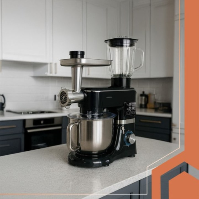 Mixer planetar multifunctional VarioShop® cu bol incalzit, tocator, 1.5L, 2000W, 6 trepte, ecran tactil, 6.2L, accesorii pentru carne, paste si prajituri [12]