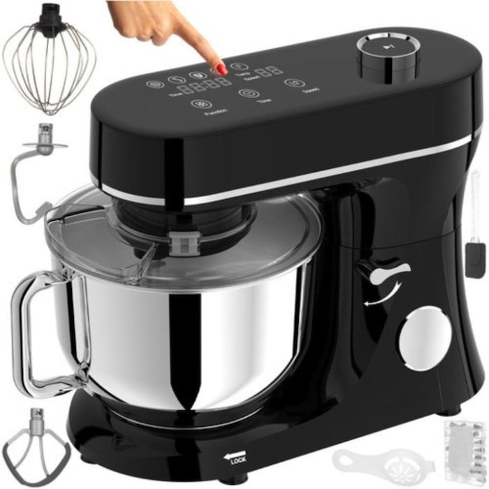 Mixer planetar profesional cu bol incalzit VarioShop®, 5.7 L, 2000 W, 11 trepte de viteza, ecran tactil digital, 3 accesorii incluse, robot de bucatarie multifunctional pentru aluaturi, creme si deser [11]