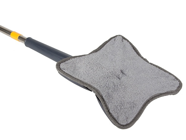 Mop cu Cap in Forma de Stea VarioShop®, Rotire 360 grade, Telescopic, Curatare usoara, Potrivit pentru gresie, marmura, ceramica, lemn, sticla etc., 140 x 24 cm, Albastru/galben [22]