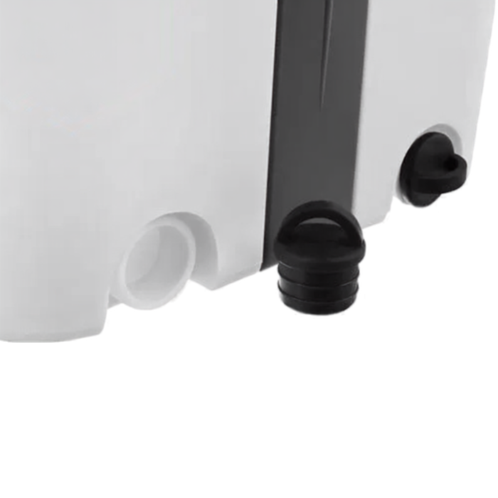 Mop plat cu galeata VarioShop®, pentru curatarea podelelor, sistem cu doua compartimente apa curata/murdara, capacitate 11L, 3 rezerve incluse, alb/negru [14]