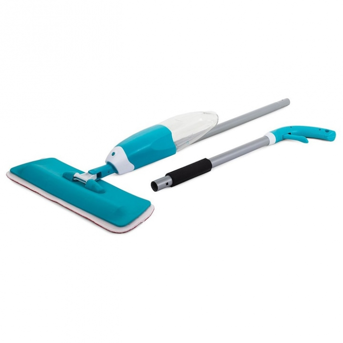 Mop Plat cu Pulverizator si Rezervor VarioShop®, Laveta Microfibra, Potrivit pentru Toate Tipurile de Suprafete, Capacitate Rezervor 1 L, Albastru [9]