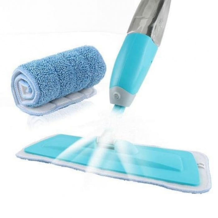 Mop Plat cu Pulverizator si Rezervor VarioShop®, Laveta Microfibra, Potrivit pentru Toate Tipurile de Suprafete, Capacitate Rezervor 1 L, Albastru [11]