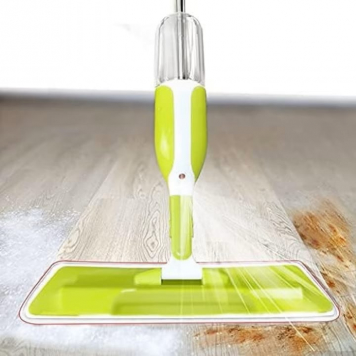 Mop Plat cu Pulverizator si Rezervor VarioShop®, Laveta Microfibra, Potrivit pentru Toate Tipurile de Suprafete, Capacitate Rezervor 1 L, Verde [6]
