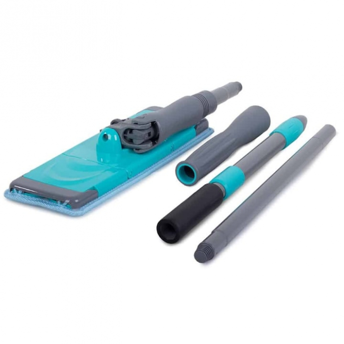 Mop Rotativ cu Microfibra VarioShop®, Maner Reglabil, Rasucire Automata, pentru toate Tipurile de Pardoseli, Albastru [13]