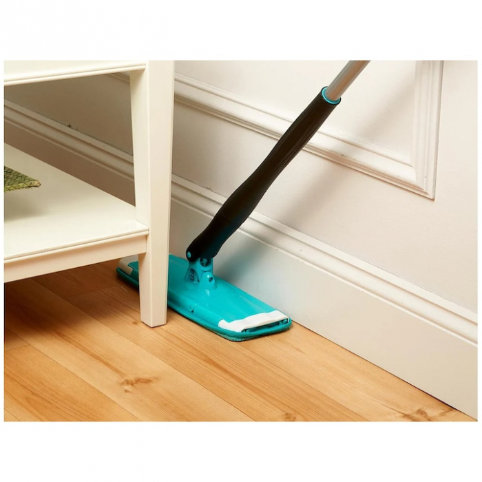 Mop Rotativ cu Microfibra VarioShop®, Maner Reglabil, Rasucire Automata, pentru toate Tipurile de Pardoseli, Albastru [7]