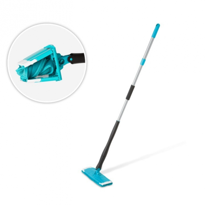 Mop Rotativ cu Microfibra VarioShop®, Maner Reglabil, Rasucire Automata, pentru toate Tipurile de Pardoseli, Albastru [14]