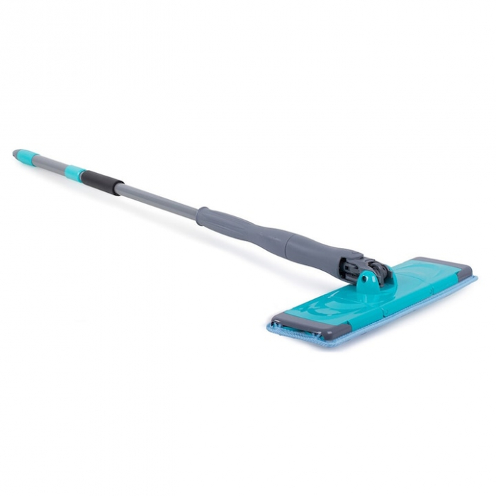 Mop Rotativ cu Microfibra VarioShop®, Maner Reglabil, Rasucire Automata, pentru toate Tipurile de Pardoseli, Albastru [10]
