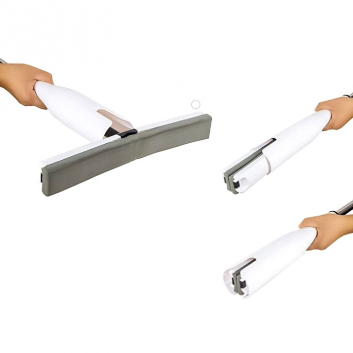 Mop Rotativ VarioShop®, Maner Reglabil, Curatenie Eficienta, Design Ergonomic, Potrivit pentru toate Tipurile de Pardoseli, 126 x 32 cm, Alb [16]