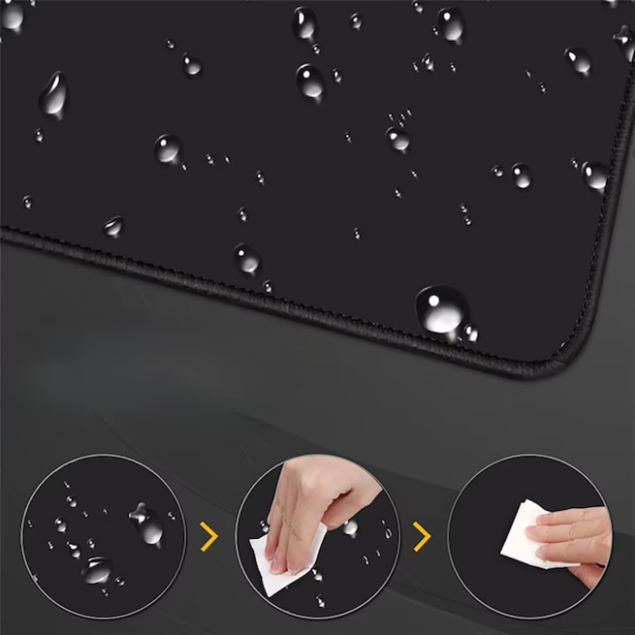 Mousepad cauciucat pentru gaming VarioShop®, anti-derapant, material flexibil, rezistent la umiditate, model galaxie, dimensiuni 90 x 40 cm, Negru [8]