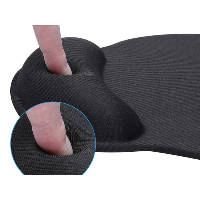 Mousepad cu suport pentru mana VarioShop®, ergonomic, confortabil, suprafata respirabila, anti-alunecare, 19 x 23 cm, Negru [9]