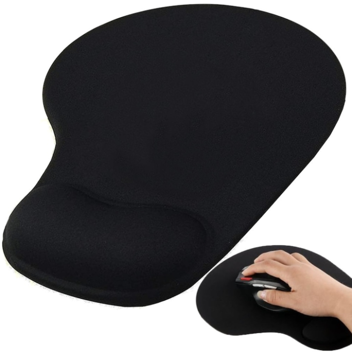 Mousepad cu suport pentru mana VarioShop®, ergonomic, confortabil, suprafata respirabila, anti-alunecare, 19 x 23 cm, Negru [10]