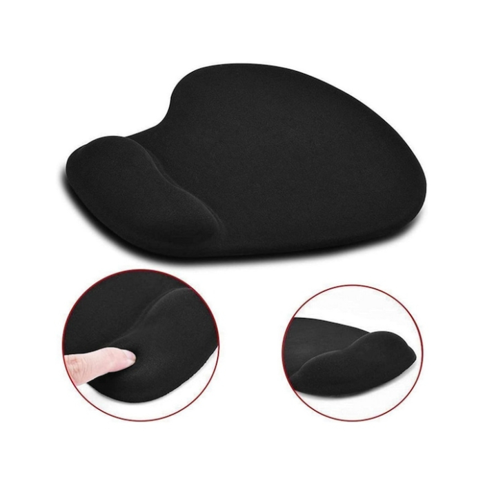 Mousepad cu suport pentru mana VarioShop®, ergonomic, confortabil, suprafata respirabila, anti-alunecare, 19 x 23 cm, Negru [12]