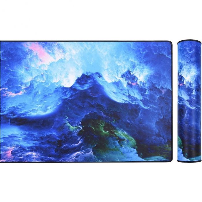 Mousepad de gaming VarioShop® cu iluminare LED, Confectionat din material flexibil, antiaderent si rezistent la umiditate, 4 module de iluminat, 7 culori, Calitate premium, Dimensiuni 80 x 30 x 0.3 cm [9]