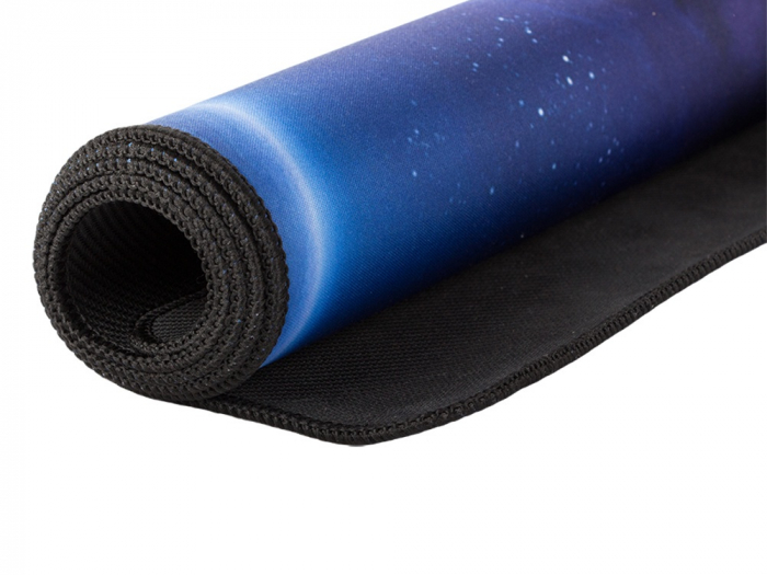 Mousepad de gaming VarioShop®, cu model cosmos cu planete, Confectionat din material flexibil, Antiaderent si rezistent la umiditate, Calitate premium, Dimensiuni 80 x 30 x 0.2 cm, Negru [10]