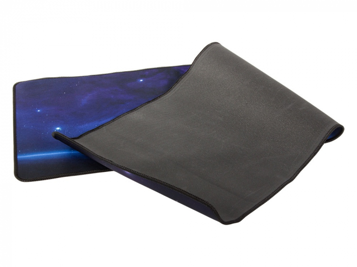 Mousepad de gaming VarioShop®, cu model cosmos cu planete, Confectionat din material flexibil, Antiaderent si rezistent la umiditate, Calitate premium, Dimensiuni 80 x 30 x 0.2 cm, Negru [18]